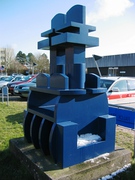 Blå Skulptur